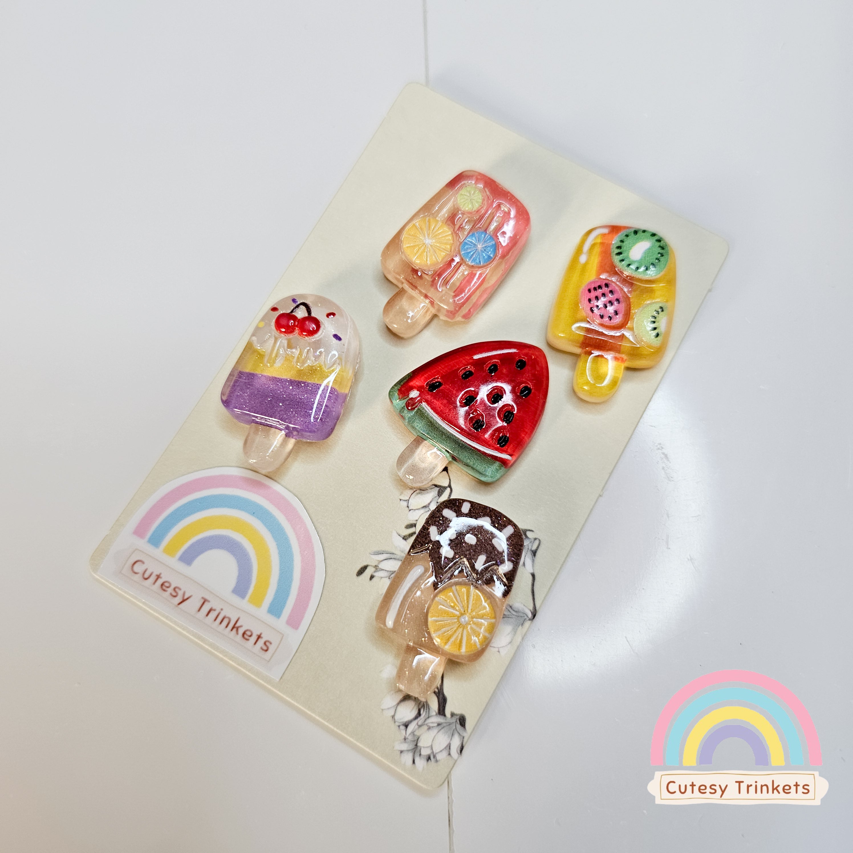 Sweet Summer Popsicle Fridge Magnets – 5PCS Set
