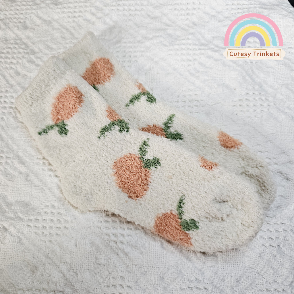 Cozy Berry Fuzzy Socks