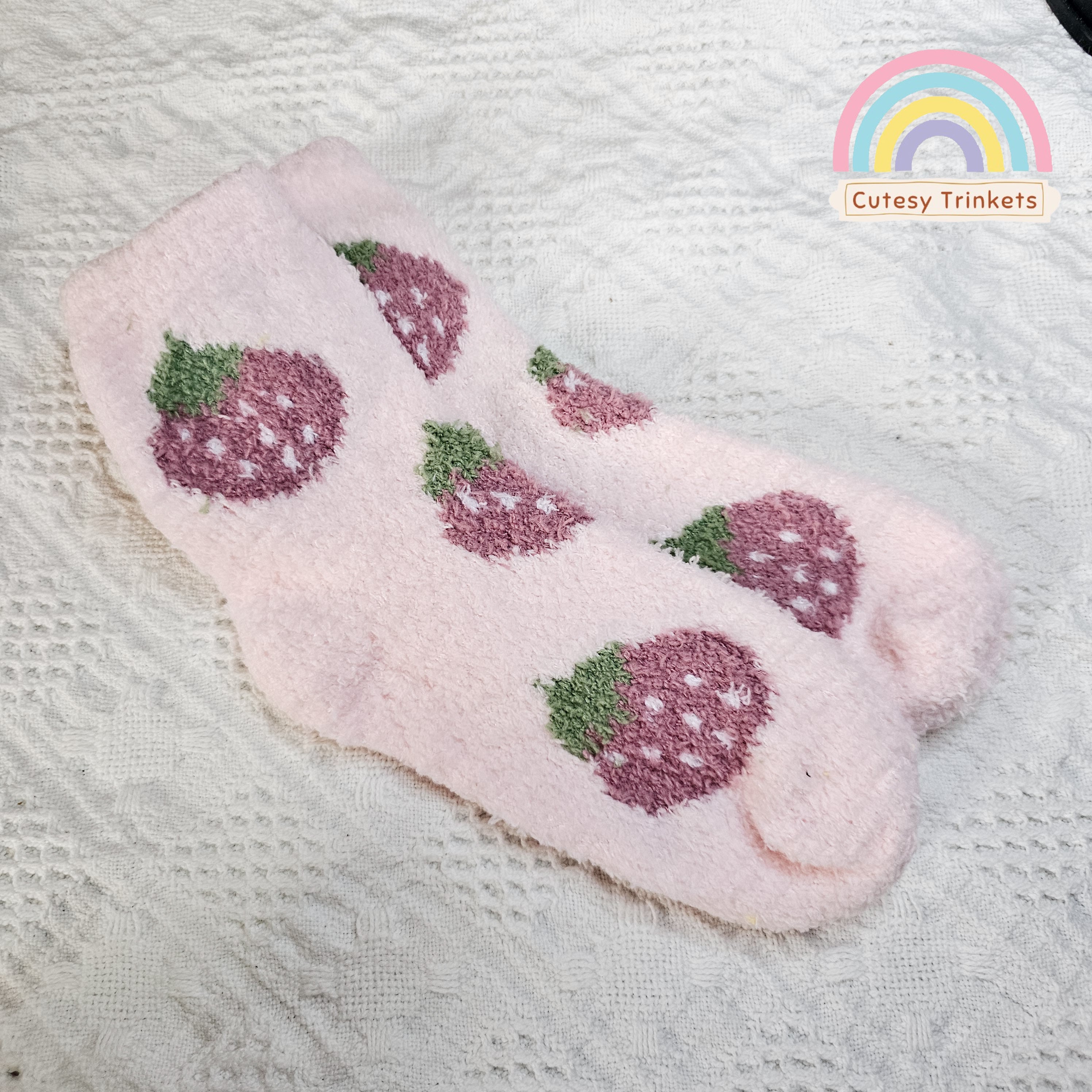 Cozy Berry Fuzzy Socks
