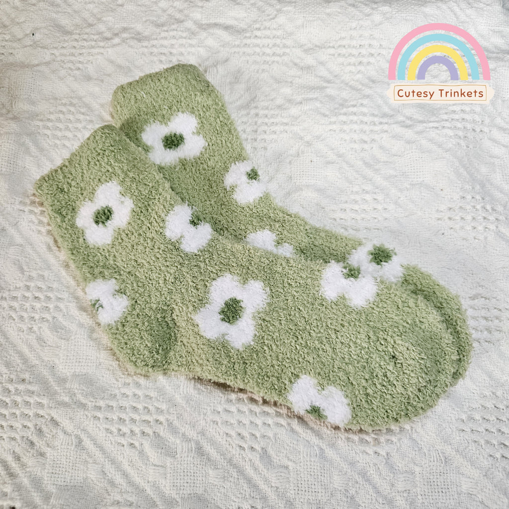 Cozy Berry Fuzzy Socks