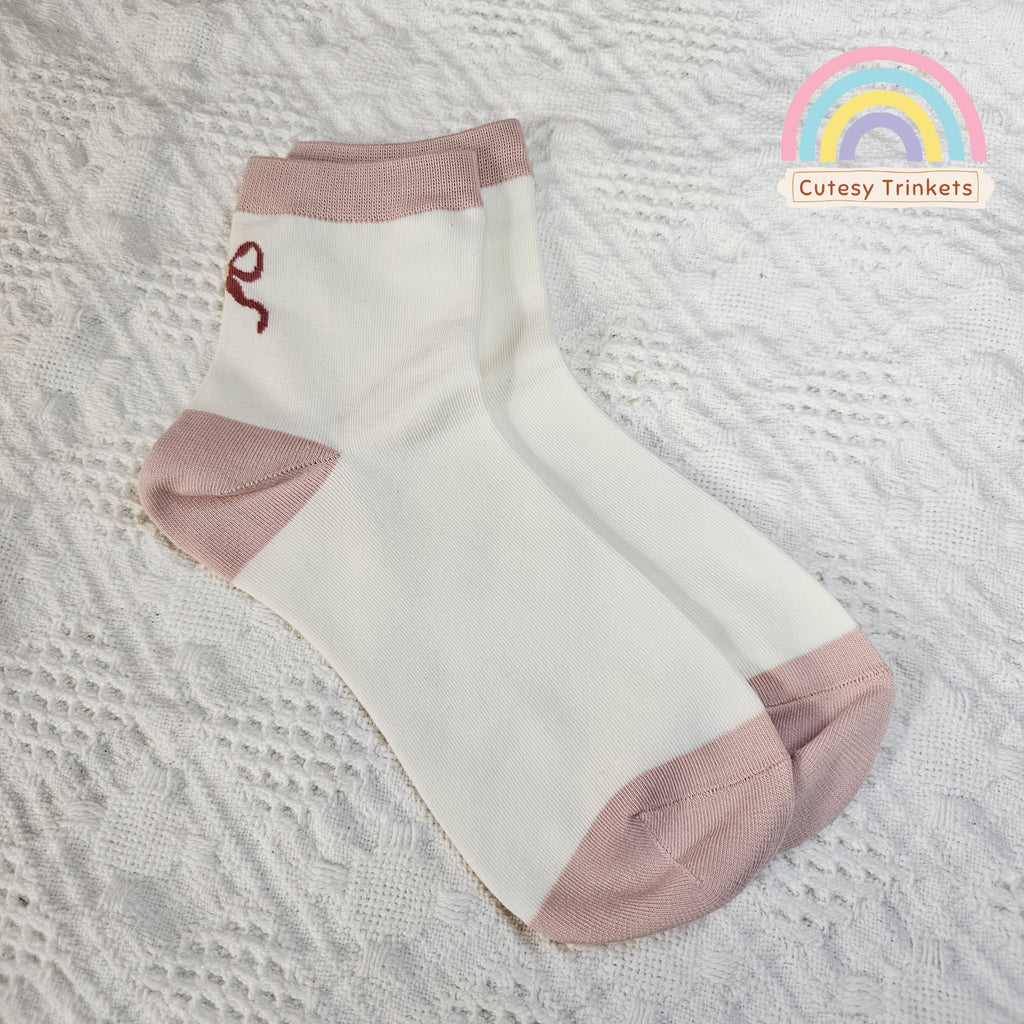 Blush Ribbon Socks