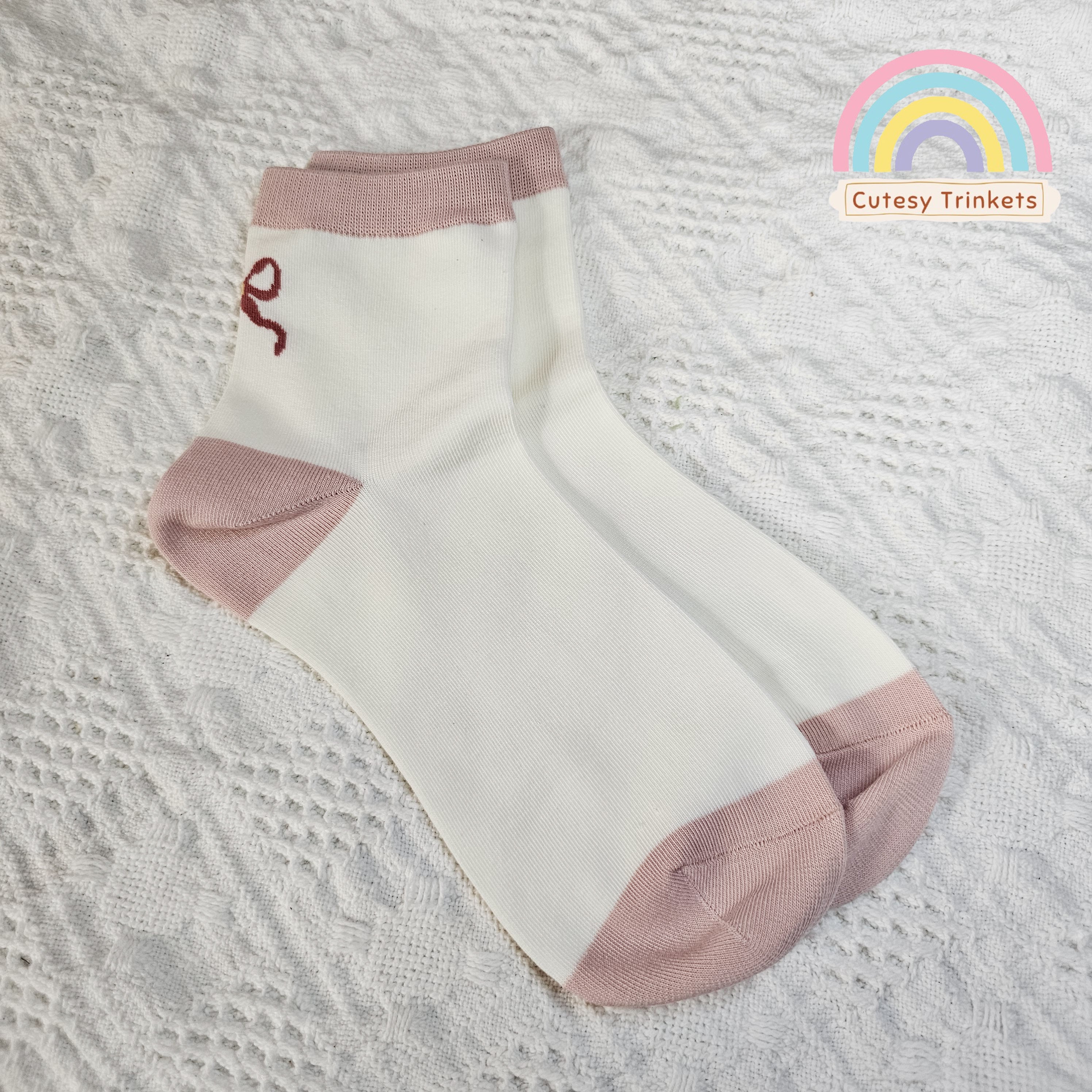 Blush Ribbon Socks