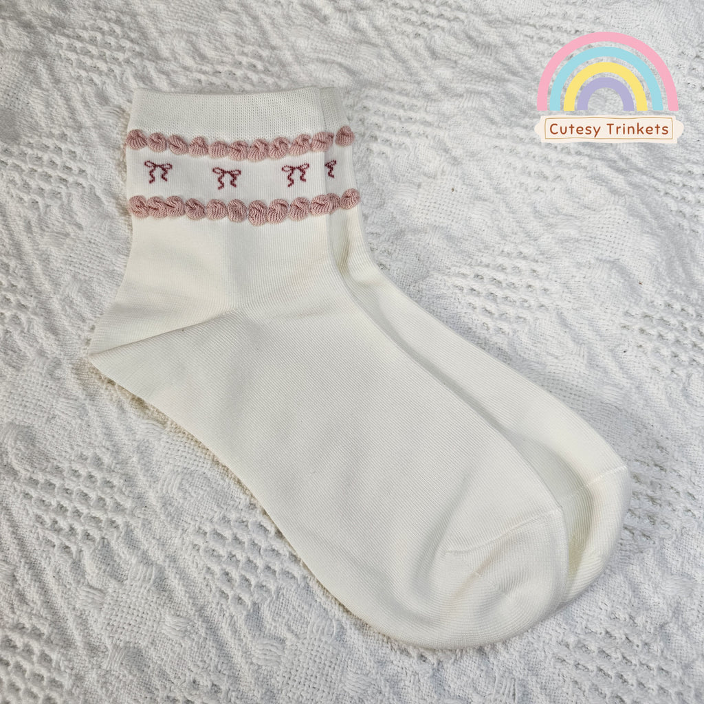 Blush Ribbon Socks