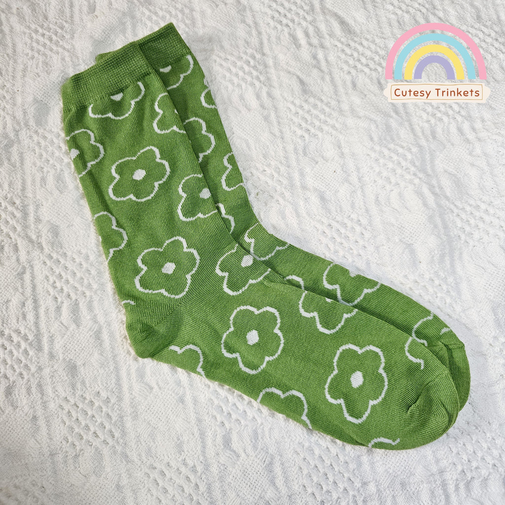 Matcha Meadow Socks