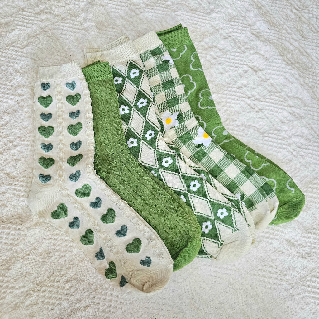 Matcha Meadow Socks