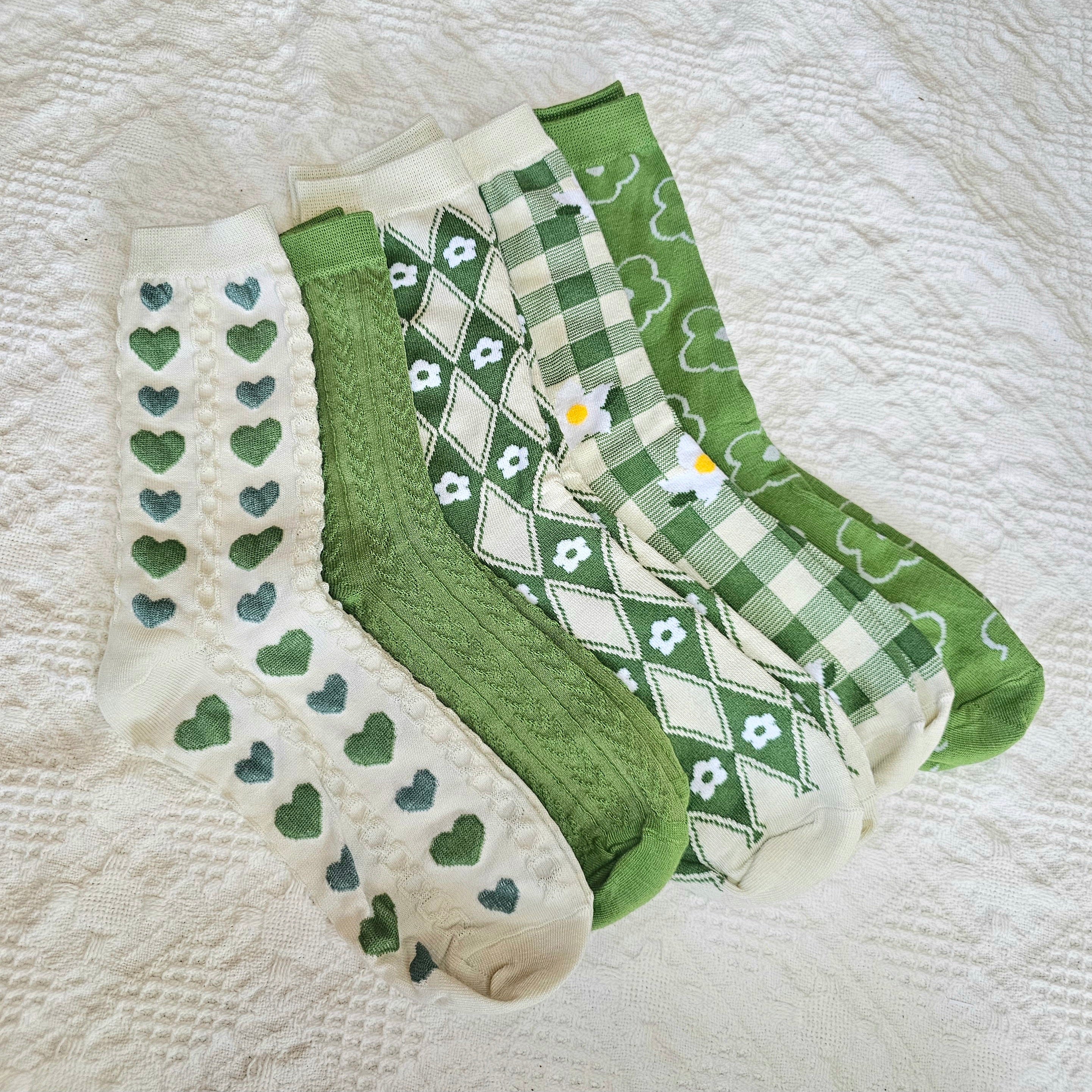 Matcha Meadow Socks