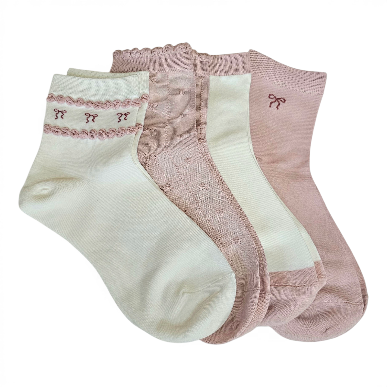Blush Ribbon Socks